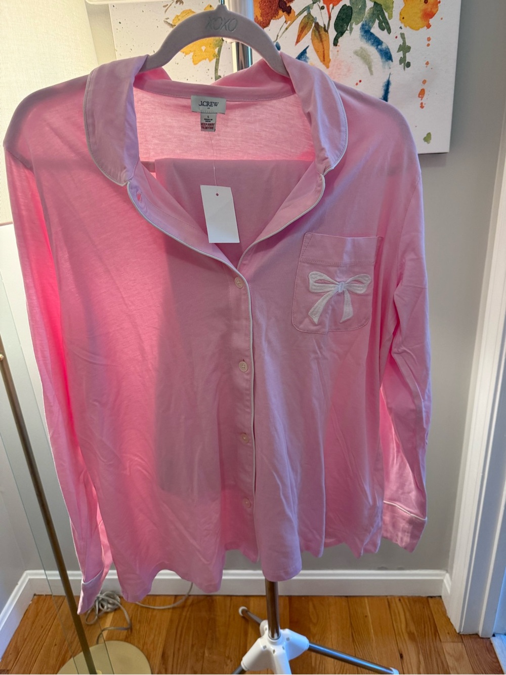 J. Crew Pink Button-Front pajamas with pants
